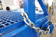Регулируемый контейнер нагружая мобильное руководство пандуса дока работая голубой цвет