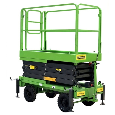 CE Manual Pushing Mobile Scissor Lift For Working At Height 9 Meters