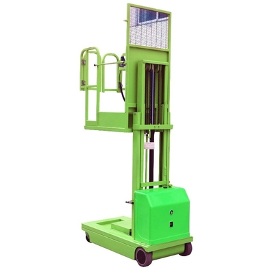 Electric Aerial Order Picker 300kg 3300mm Self - Propelled Powered In Orange