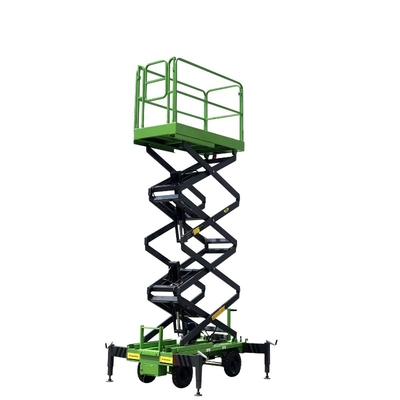 Manual Pushing Mobile Scissor Lift Working Height 8 Meters 500Kg Loading Capacity