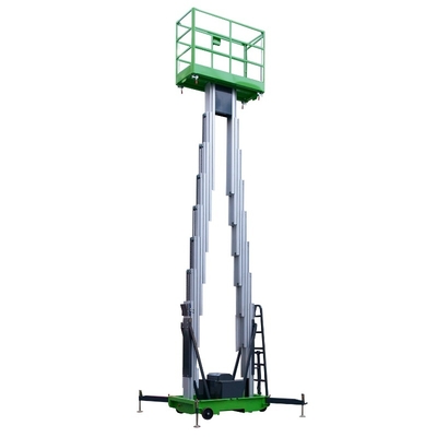 10m Aerial Work Platform Double Mast Vertical Lift With Extension Platform