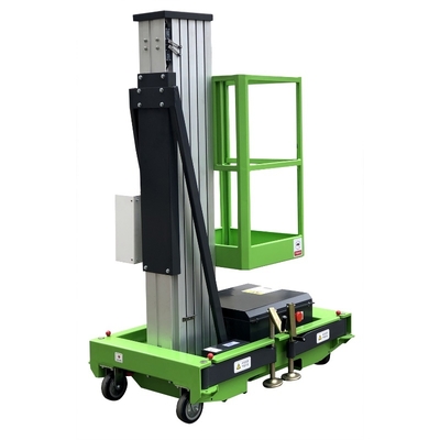 130kg Load Aluminum Aerial Work Platform , Vertical Mast Lift With Long Life