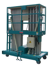 9m Lifting Height And 200Kg Lifting Weight Mobile Aerial Work Platform Aluminum Double Mast
